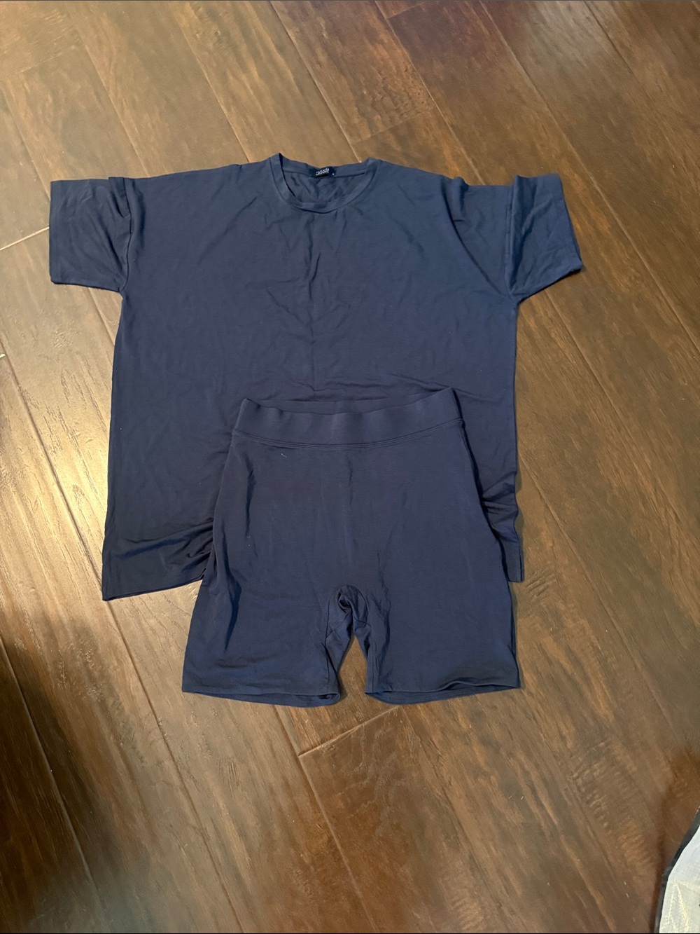 nuuds Navy Short Sleeve Top and shorts set